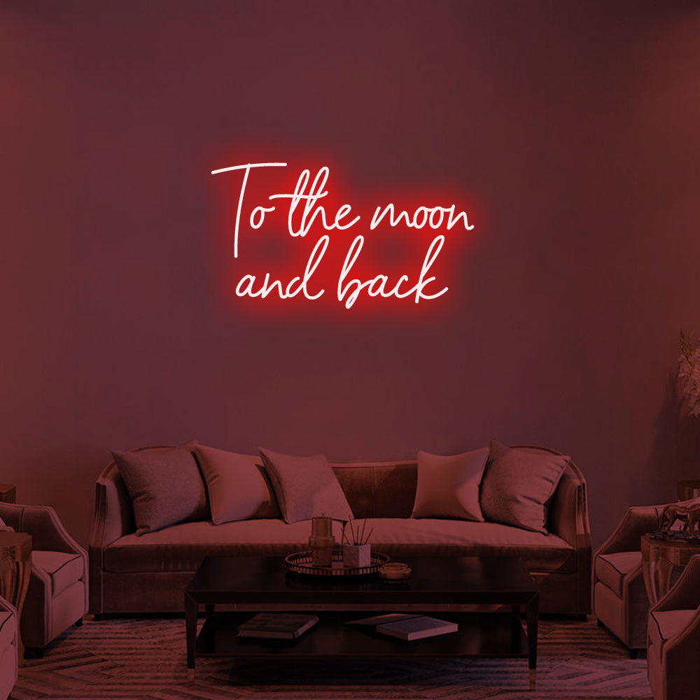 To the moon and back Neon Signs Led Neon Light
