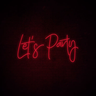 Let's Party Neon Signs Led Neon Light Party Lighting