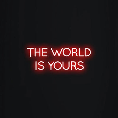 THE WORLD IS YOURS Neon Signs Led Neon Light Bedroom Lighting