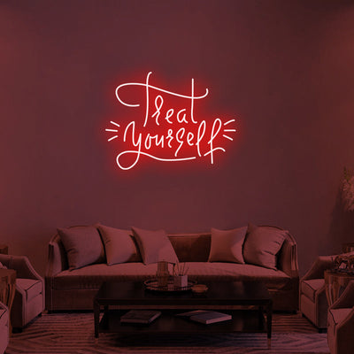 TREAT YOURSELF Neon Signs Led Neon Lighting -1