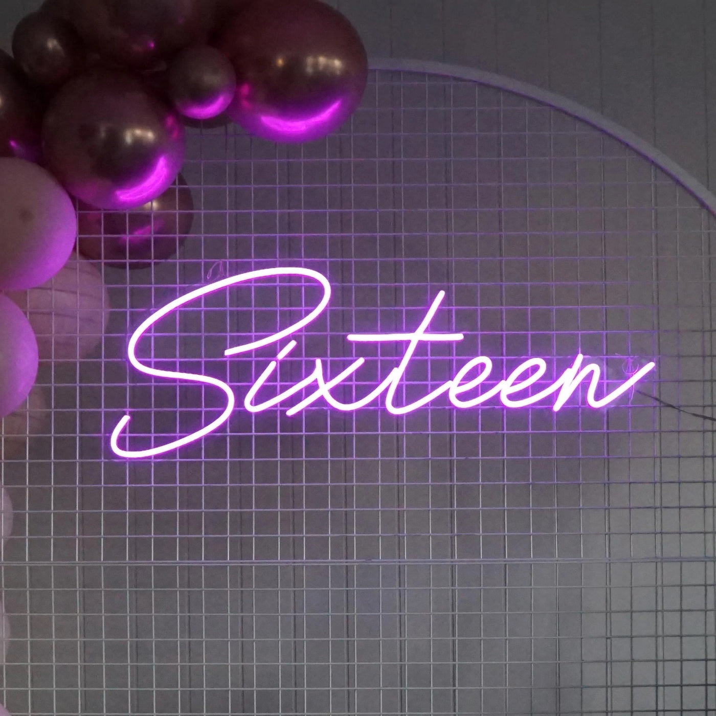 Sixteen 16th Year Neon Sign Birthday Party Led Neon Lighting Decoration