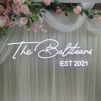 Custom Wedding Neon Sign Bridal Name Custom Neon Sign