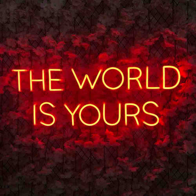 THE WORLD IS YOURS Neon Signs Led Neon Light Bedroom Lighting