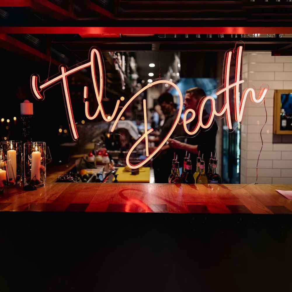 Til Death Neon Sign Event Party Led Neon Lights