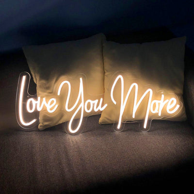 Love You More Neon Signs Led Neon Light Bedroom Decoration