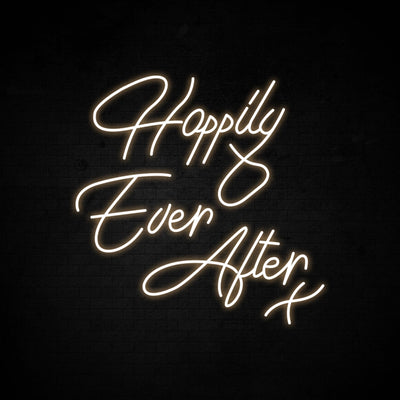 Happily Ever After x Neon Signs Led Neon Light Wedding Photo Backdrop Hanging