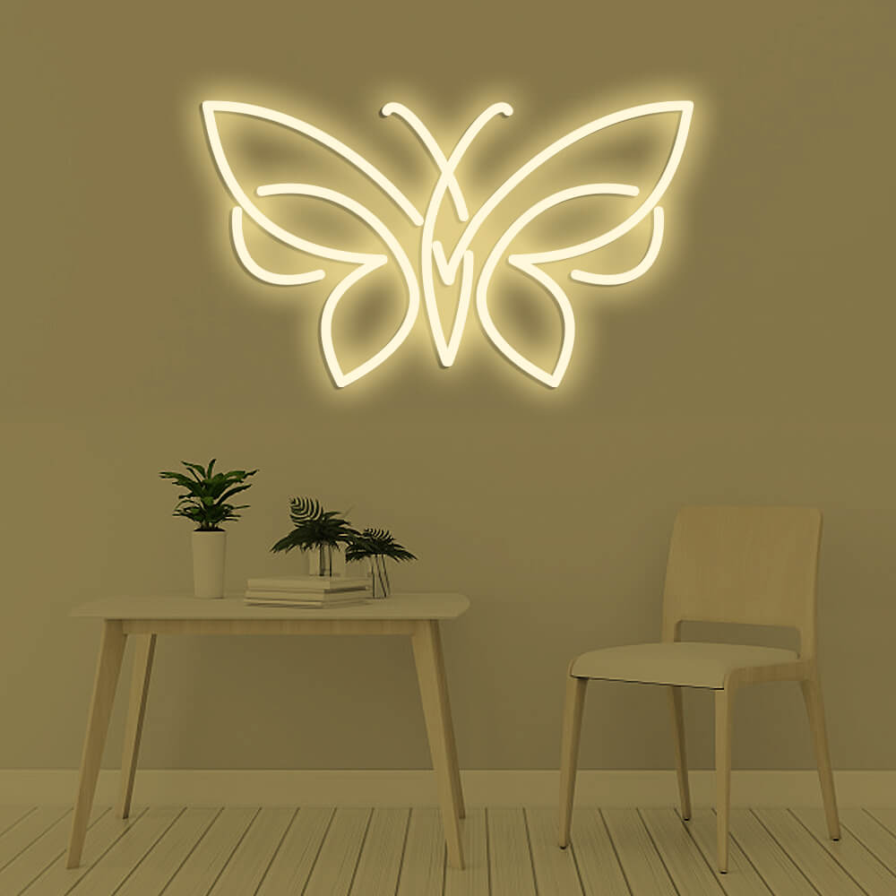 Butterfly Art Logo LED Neon Signs Led Neon Lighting Room Decoration