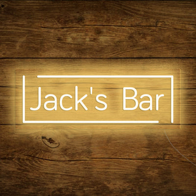 Jack's Bar Neon Signs Led Neon Light Custom Name Bar Lighting Sign