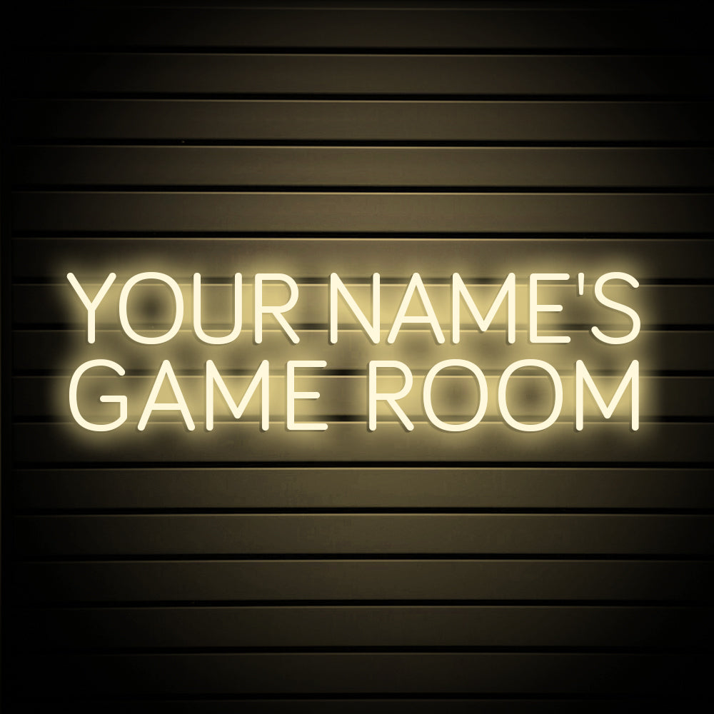 YOUR NAME'S GAME ROOM Neon Signs Custom Game Room Neon Sign