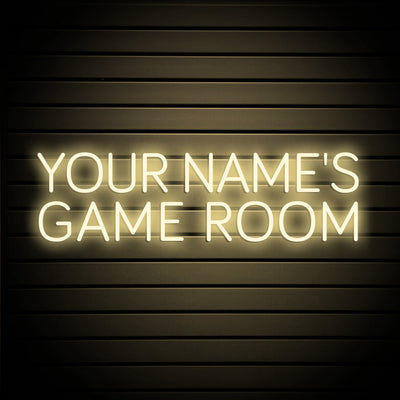 YOUR NAME'S GAME ROOM Neon Signs Custom Game Room Neon Sign
