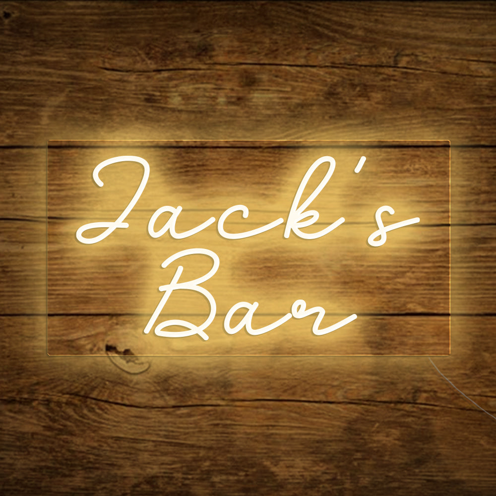 Jack's Bar Neon Signs Led Neon Light Custom NameBar Lighting Sign