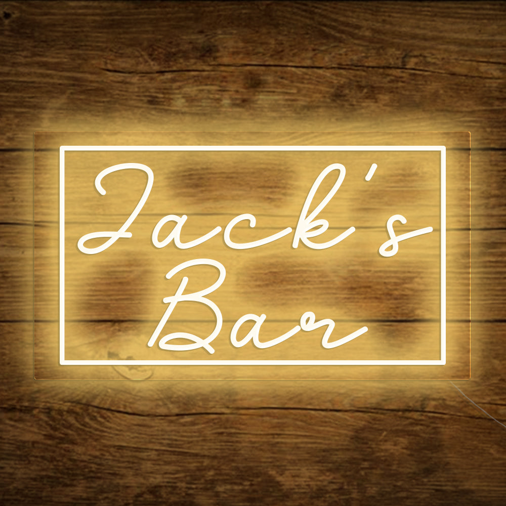 Jack's Bar Neon Signs Led Neon Light Custom Neon Bar Sign with Name