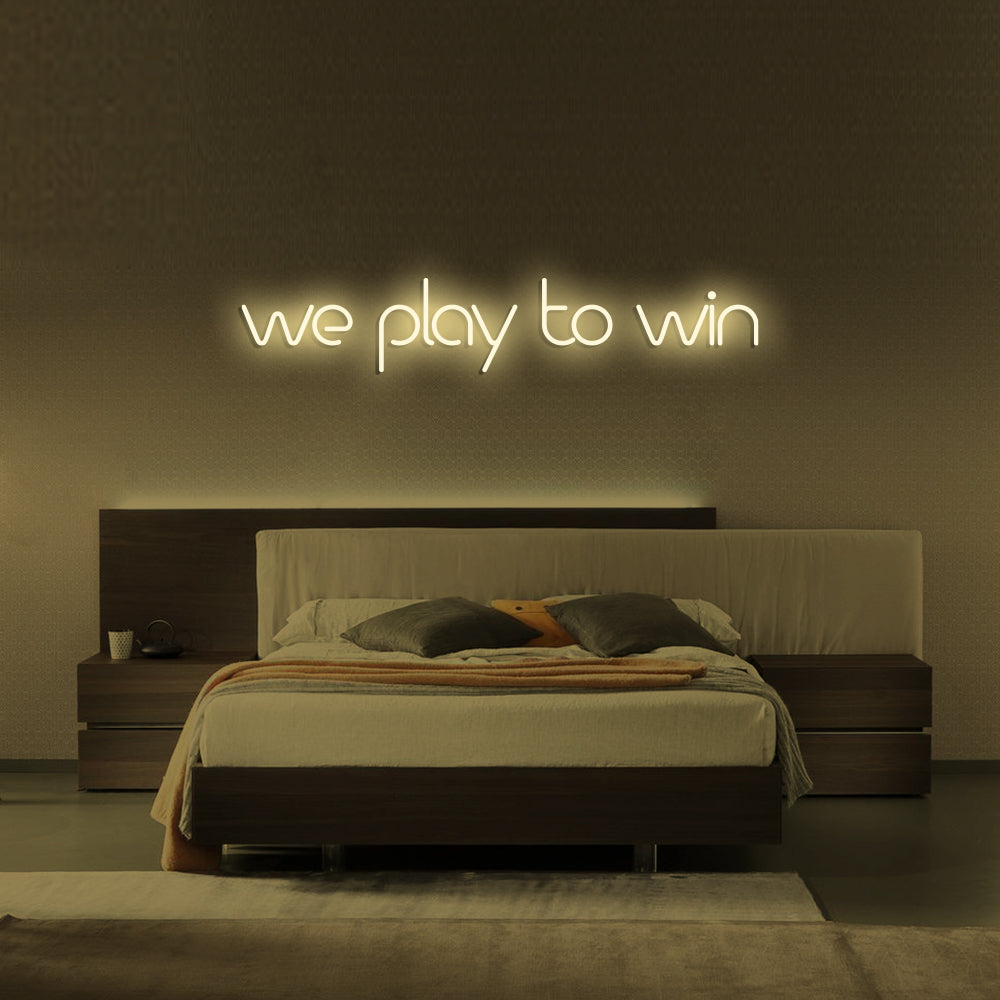 WE PLAY TO WIN Neon Signs Led Neon Lighting