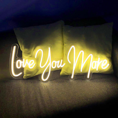 Love You More Neon Signs Led Neon Light Bedroom Decoration