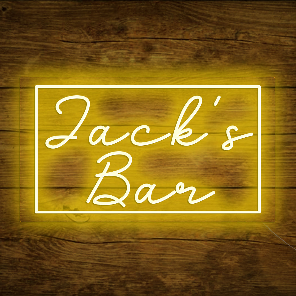 Jack's Bar Neon Signs Led Neon Light Custom Neon Bar Sign with Name