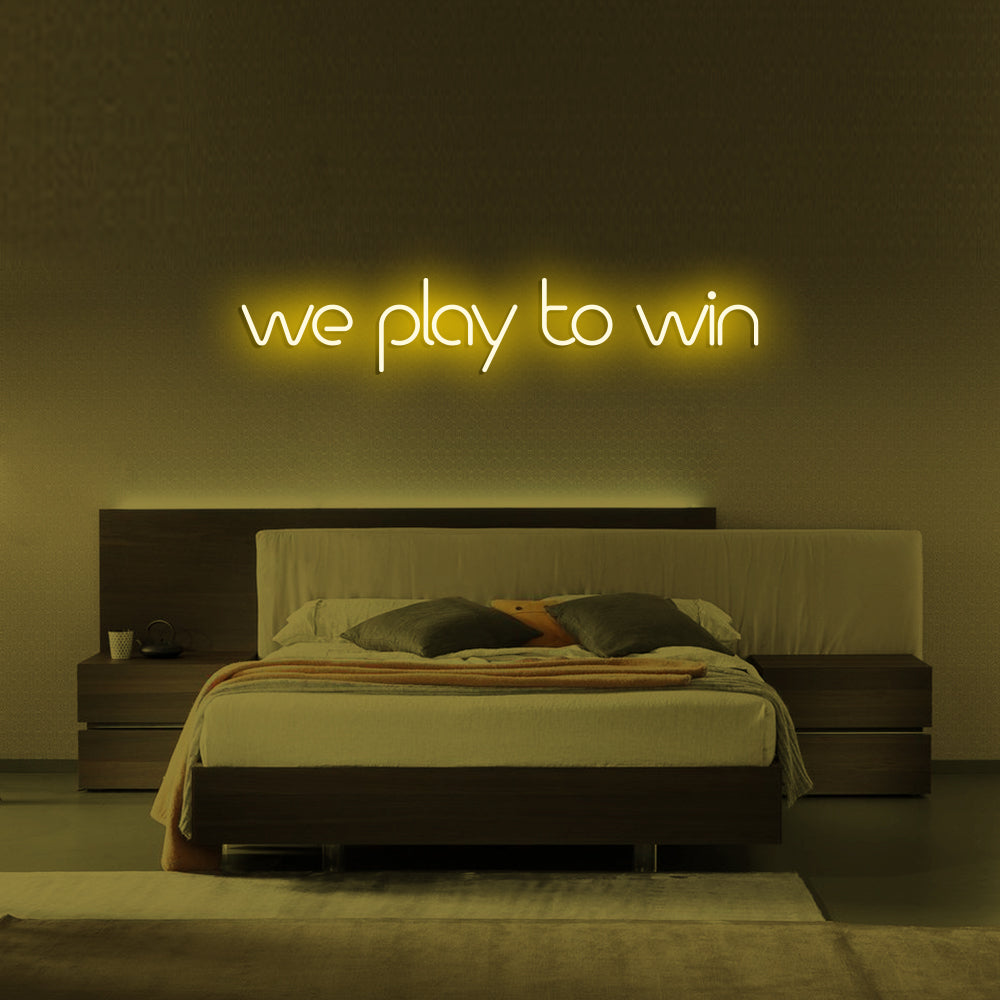 WE PLAY TO WIN Neon Signs Led Neon Lighting