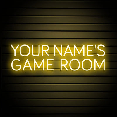 YOUR NAME'S GAME ROOM Neon Signs Custom Game Room Neon Sign