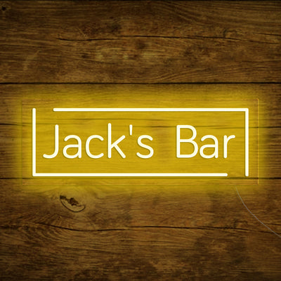 Jack's Bar Neon Signs Led Neon Light Custom Name Bar Lighting Sign