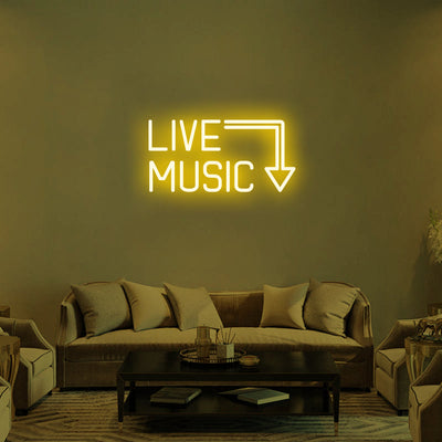 LIVE MUSIC Neon Signs Led Neon Light Bar Lighting Sign